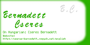 bernadett cseres business card